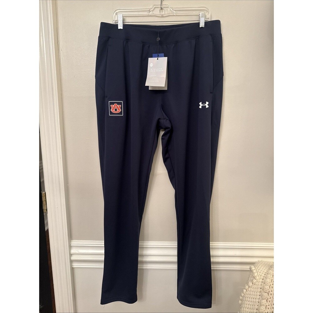 NWT Under Armour Auburn Tigers Blue Ankle Zip Jogger Track Pants XL Tall $120
